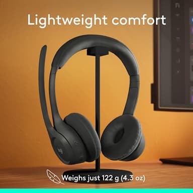 Logitech Zone 300 Wireless Bluetooth Headset with Noise-Canceling Microphone, Compatible with Windows, Mac, Chrome, Linux, iOS, iPadOS, Android – Graphite (Renewed) - Image 9
