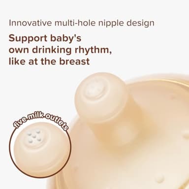 Thyseed PPSU Natural Anti-Colic Baby Bottles | Newborn Breast Like Nursing Bottle for Breastfed Babies with Nipple(3-7 Months),8oz,1 Pack - Image 7