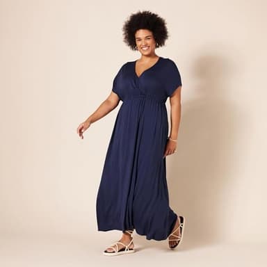 Amazon Essentials Women's Waisted Maxi Dress (Available in Plus Size), Navy, XX-Large - Image 6