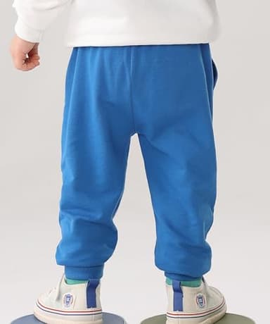 GFQLONG 3 Pack Toddler Pants Sweatpants Boys Cotton Joggers, Athletic Pull on Sweat Pants with Pockets for Kids Clothes, Blue+Yellow+Red, 2-3T - Image 6