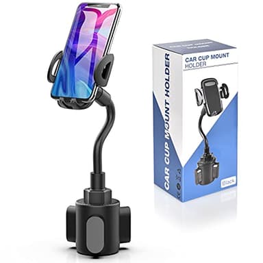 Phone Holders for Your Car, Cup Holder Phone Mount, Universal Adjustable Gooseneck Cup Holder Cradle Car Mount for iPhone 16/15/14/13/12/11/Pro Max/X/Xs/XsMax/8/8Plus,Samsung,Huawei,LG, Sony(Black) - Image 1
