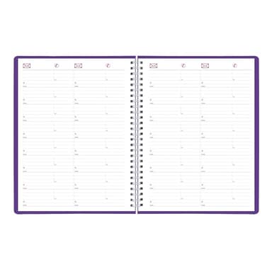 Brownline® 2025 DuraFlex Weekly Planner, Appointment Book, 12 Months, January to December, Twin-Wire Binding, 11" x 8.5", Purple (CB950V.PUR-25) - Image 6