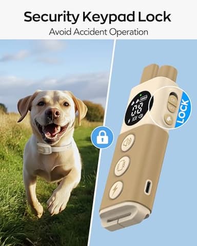 Jugbow Dog Training Collar - 4200FT Remote Dog Collar with 3 Training Modes, Electric Collar with LED Light & IPX8-Waterproof, Rechargeable E-Collar for Small Medium Large Dogs (Beige) - Image 5