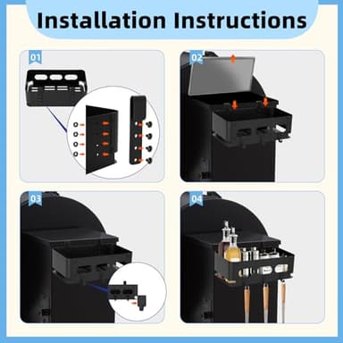 Storage Bin for Traeger Grills,Side Basket,Torage Container Suitable for Traeger Ironwood 650 885,Pro Series 22 34,Pro D2 575 780,Z-Grills,Pit Boss,Traeger Grill Accessories Storage Shelf with 3 hooks - Image 3