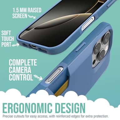 Smartish® iPhone 16 Pro Wallet Case - Wallet Slayer Vol. 1 [Slim + Protective] Credit Card Holder - Drop Tested Hidden Flip Card Slot Cover Compatible with Apple iPhone 16 Pro - Blues on The Green - Image 3