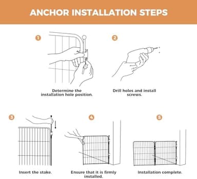 FXW Dog Gate Extra Wide Designed for Indoor Use, Adjustable Width Up to 183-inch Wide (24" H 8 Wire Panels for Puppies and Small Dogs), White - Image 4