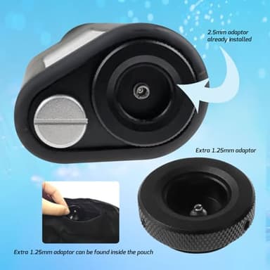 Handheld Optical Fiber Microscope, 400x Fiber Optic Microscope LED Light Coaxial Illumination 2.5mm and 1.25mm Adapters Fiber Cable Microscope Detector - Image 5