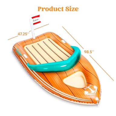 JOYIN Giant Boat Pool Float with Cooler - Inflatable Boat Funny Pool Floats Raft with Reinforced Cooler, Lounge Floaties Beach Lake Toys fun in summer Swimming Pool Party Decorations for Kids & Adults - Image 6