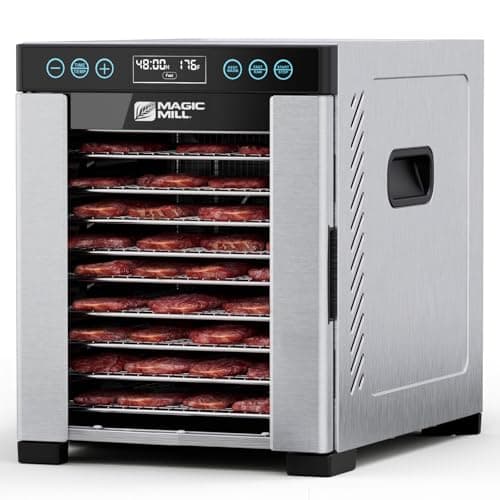 Magic Mill Pro Food Dehydrator Machine | 10 Stainless Steel Trays | Dryer for Jerky, Dog Treats, Herb, Meat, Beef, Fruit | Keep Warm Function, Digital Timer and Temperature Control, ETL Approved - Image 1