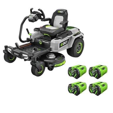 EGO Power+ Electric Riding Lawn Mower, 42" Deck with Zero Turn Radius, Includes (4) 56V 12.0Ah Batteries and Charger - ZT4205S - Image 1