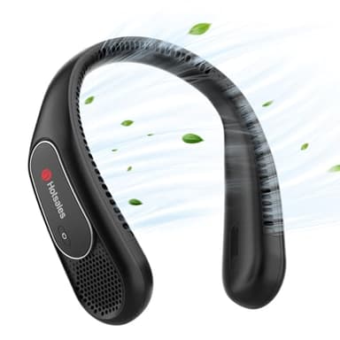 Hotsales Neck Fan, Hands Free Bladeless Neck Fans Portable Rechargeable, 6000 mAh Battery Operated Wearable Personal Fan, Cooling Neck Fan, 3 Speeds, USB Fan Gifts for Men, Women, Travel, Outdoor - Image 1