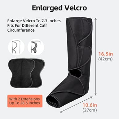 SHINE WELL Leg Massager for Circulation and Pain Relief, Leg Compression Massager with 2 Heating Levels 3 Modes 3 Intensities, for Neuropathy Pain, Blood Circulation, and Swelling Legs - Image 3