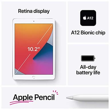 2020 Apple iPad (10.2-inch, Wi-Fi, 128GB) - Silver (Renewed) - Image 6