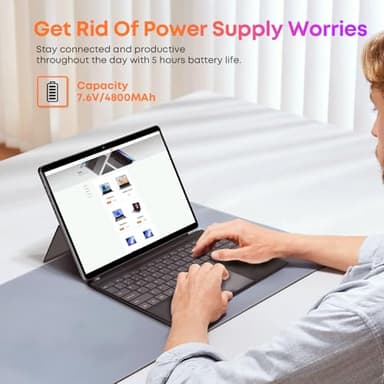 CHUWI Hi10 Max 2 in 1 Windows Tablet 12.96", Intel N150(3.6GHz), 512GB SSD 12GB LPDDR5, Windows 11 Tablet PC with Backlit Keyboard, 3K FHD IPS Touchscreen,WiFi 6, BT 5.2,Dual Camera,HDMI,USB3.2 - Image 7