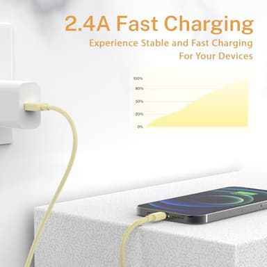 iPhone Charger, [Apple MFi Certified] 6Pack 3/3/6/6/6/10 FT Lightning Cable Car iPhone Carplay Cable Lightning to USB Charging Cord for iPhone 14 13 12 11 Pro Max XR XS X 8 7 6 Plus SE iPad - Image 5
