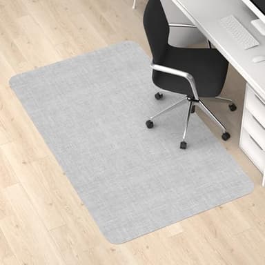 Blvornl Office Chair Mat - 35"x 48" Desk Computer Mat for Hard Wood and Tile Floor, Large Anti-Slip Hard Floor Protector, PVC Mat Desk Rug Light Grey - Image 1