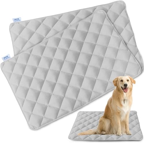 Magik & Kover Dog Crate Pad 2 Pack (48" x 30"), Soft Dog Crate Mat with Anti-Slip Bottom, Machine Washable Kennel Pad, Fits 48 Inch Crate, Grey - Image 1