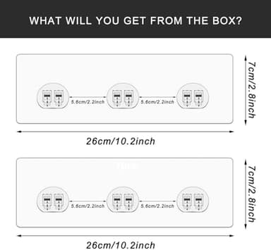 2 Pack Shower Caddy Adhesive Hooks, Waterproof Shower Adhesive Strips, No Drill Sticky Pads for Storage Shelves & Kitchen Racks, Soap Holder - Image 3