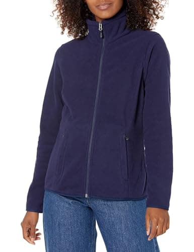 Amazon Essentials Women's Classic-Fit Full-Zip Polar Soft Fleece Jacket (Available in Plus Size), Navy, X-Small - Image 1
