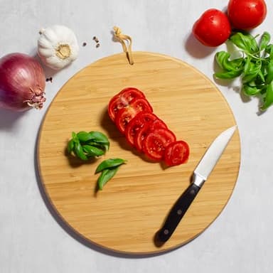 Totally Bamboo Baseball Shaped Bamboo Wood Cutting Board and Charcuterie Board, Great Gift for Baseball Fans - Image 5