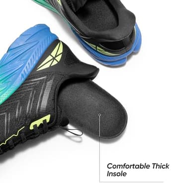 ALLSWIFIT Men's Slip On Walking Shoes Running Comfortable Tennis Breathable Non Slip Athletic Gym Workout Cross Training Fashion Sneakers,Size 9.5,Black/Green,SARR034M - Image 5