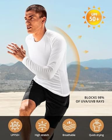 Runhit Men's Compression Long-Sleeve T-Shirt Athletic Compression Base Layer Cool Dry Workout Shirts Sports Running Tops (Camouflage,3XL) - Image 4