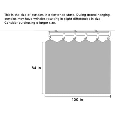 Room Divider Curtains Flexible Ceiling Tracks Set Curtain Track Ceiling Mount Blackout Curtain for Living Room Bedroom Ceiling Curtain Rod Privacy Dividers Panels W100 x H84 Black Drape & Black Rail - Image 7