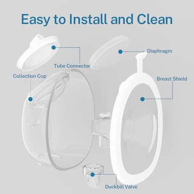 NCVI Wearable Breast Pump Hands Free with 21/24mm Flange, Portable Electric Automatic Breastfeeding Pump for Travel Work Equipped with Third-Generation Wearable Cups Non-Spill, On-The-go Size - Image 8