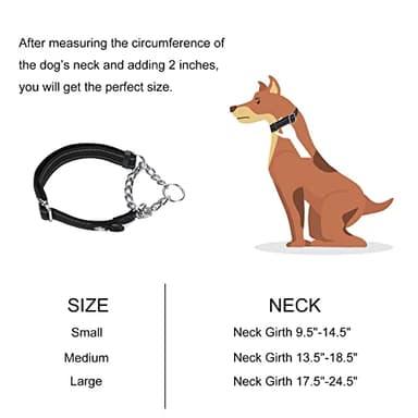 JIPIMON Martingale Collar for Dogs, Reflective Stainless Steel Chain Safety Adjustable Martingale Collar for Small Medium Large Dogs (Medium, No Buckle Red) - Image 5