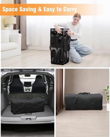 Foldable Baby Playpen with Gate, Extra Large Collapsible Play Yard for Babies & Toddlers, Portable Travel Playpen, Baby Activity Center for Indoor & Outdoor Use (Black 59"×71") - Image 5