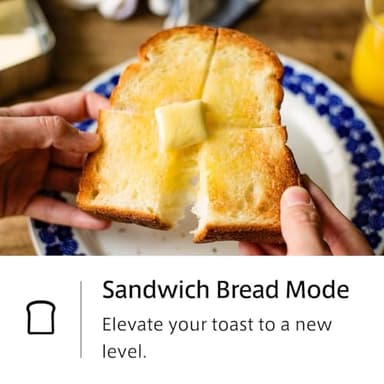 BALMUDA The Toaster | Steam Oven Toaster | 5 Cooking Modes: Sandwich Bread, Artisan Bread, Pizza & Pastry, Oven | Precise Heat Control | Steam Technology | Baking Pan | US Version | Taupe - Image 3
