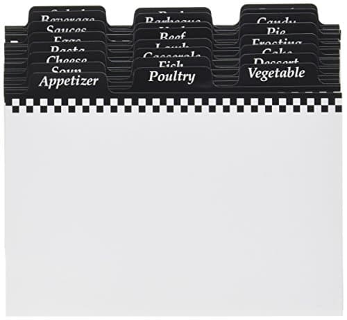 4-by-6-Inch Recipe Box Dividers - Image 1