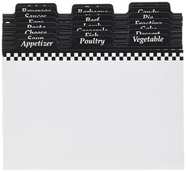 4-by-6-Inch Recipe Box Dividers - Image 1