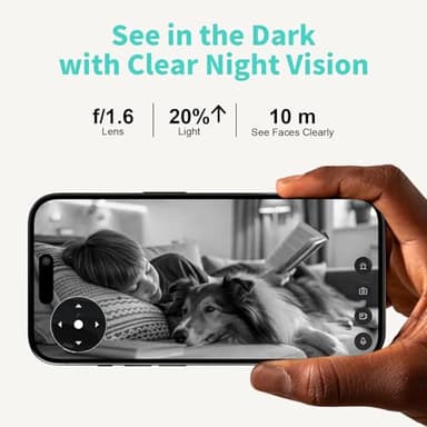 Indoor Camera, 3K HD Indoor Security Camera, 360° Pan/Tilt Pet Camera, 2-Way Audio, Siren, Night Vision, Baby/Pet Monitor with Phone App 2.4G and 5G WiFi, Compatible Alexa and Google Assistant - Image 6