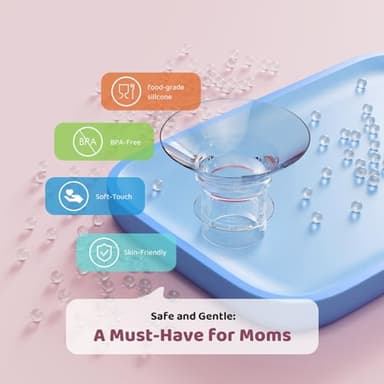 Nursi Luna Flange Inserts 8PCS 21mm for 24mm Flange/Shield of Most Pumps, Flange Sizing Kit Silicone Flange Insert, Breastfeeding Essentials Kit for New Moms - Image 7