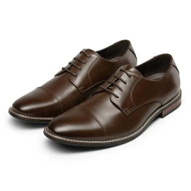 Bruno Marc Men's Prince Classic Modern Formal Oxford Lace Up Dress Shoes,Size 9,Dark Brown,BMUMOX2528 - Image 3