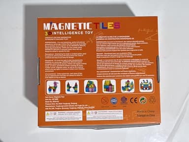UREC Magnetic Tiles - 104 Pieces Magnetic Blocks for Kids, Magnet Tiles Building Blocks Set with 2 Cars, Construction STEM Toys Gift for Kids Boys 3 4 5 6 7 8 9+ Year Old - Image 3