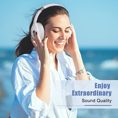 BERIBES Bluetooth Headphones Over Ear, 65H Playtime and 6 EQ Music Modes Wireless Headphones with Microphone, HiFi Stereo Foldable Lightweight Headsets, Deep Bass for Home Office Cellphone PC Ect. - Image 5
