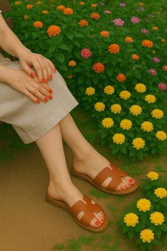 CUSHIONAIRE Voyage Cutout Strap Slides for Women, Slip On Summer Flats, Trendy Footwear, Comfortable Vacation Style Sandals for Women 2025, TAN 7.5 - Image 2