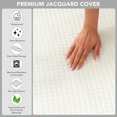 MODAURA Portable Pack and Play Mattress - 38x26x1.5in Mini Crib Mattress Pad, Waterproof Organic Bamboo Cover, Non-Slip Back, Foldable with Carry Bag - Image 8