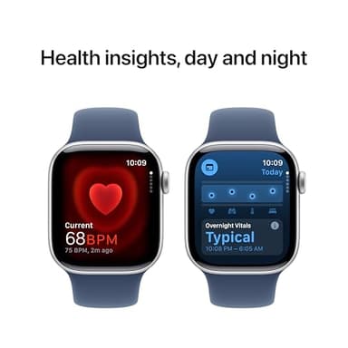 Apple Watch Series 10 [GPS + Cellular 42mm case] Smartwatch with Silver Aluminium Case with Denim Sport Band - M/L. Fitness Tracker, ECG App, Always-On Retina Display, Water Resistant - Image 6