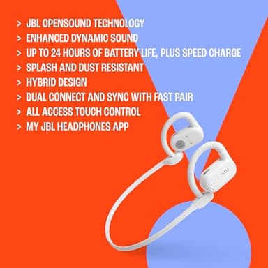 JBL SoundGear Sense - True Wireless Open-Ear Headphones, OpenSound Technology, Splash and dust Resistant, 4 mics for Crisp, Clear Calls, Up to 24 Hours of Battery Life, Plus Speed Charge (Black) - Image 8
