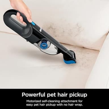 SHARK UltraCyclone Pet Pro Cordless Hand Vacuum, Powerful Suction, Handheld Vacuum for Car & Home, Motorized Pet Tool, Crevice Tool, XL Dust Cup, Blue, CH950WM (Renewed) - Image 2