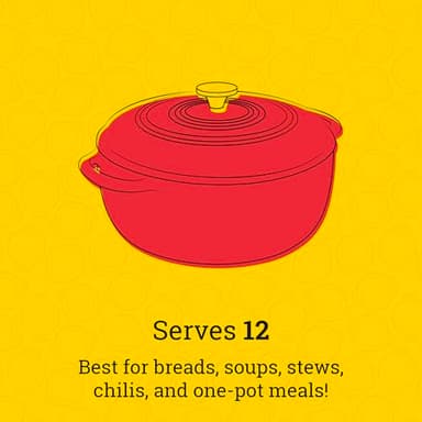 Lodge 6 Quart Enameled Cast Iron Dutch Oven with Lid – Dual Handles – Oven Safe up to 500° F or on Stovetop - Use to Marinate, Cook, Bake, Refrigerate and Serve – Island Spice Red - Image 6