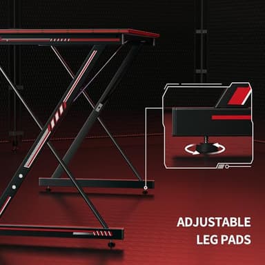 CubiCubi Gaming Desk 32 Inch PC Computer Desk, Home Office Desk Table Gamer Workstation, Simple Game Table, Black - Image 5