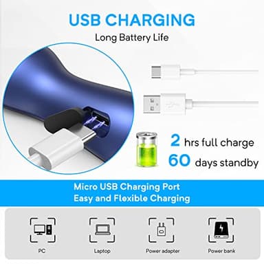 Ahwhg New Anti Barking Device,Dog Barking Control Devices,Rechargeable Ultrasonic Dog Bark Deterrent up to 16.4 Ft Effective Control Range Safe for Human & Dogs Portable Indoor & Outdoor(Blue) - Image 6