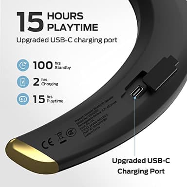 Monster Boomerang Petite Neckband Bluetooth Speakers, Neck Speaker with 15H Playtime, aptX High Fidelity 3D Stereo Sound, Low Latency, Built-in Mic, IPX5 Waterproof Wearable for Home Outdoor - Image 5