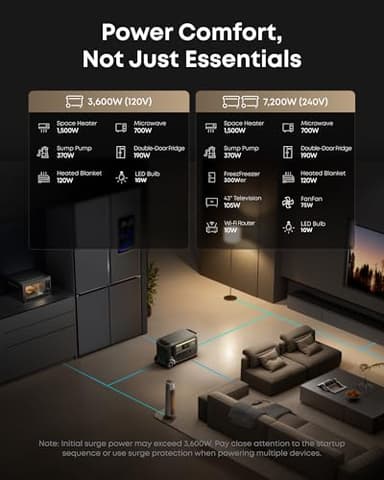 Anker SOLIX F3000 Portable Power Station and 400W Solar Panel, 3,072Wh, 6,000W Recharging, Solar Generator for Home Use, Expandable to 24kWh, For Outages, Camping, RVs, and Emergencies - Image 5