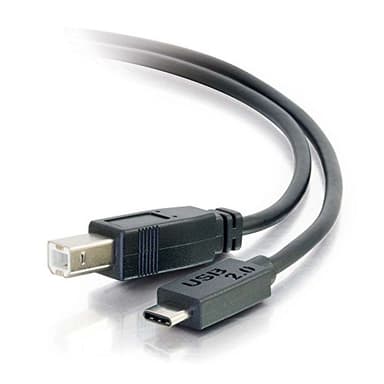 C2G USB Cable, USB 2.0 Cable, USB C to B Cable, Black, 3 Feet (0.91 Meters), Cables to Go 28858 - Image 1