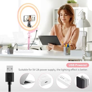 Aureday 12'' Selfie Ring Light with 62'' Tripod Stand and Magnetic Phone Holder, LED Ringlight for Recording/TikTok/Makeup/Photography, Circle Fill Light with Wireless Remote for iPhone&Android Phones - Image 5